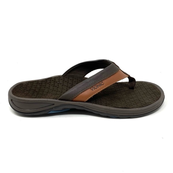 VIONIC JOEL: TOE POST SANDAL chocolate/tan - Picture 1 of 7